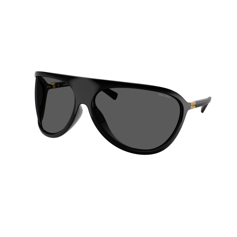 Sunglasses Miu MU A 01 S 1AB5S0 Black / Dark Grey Polyamide Standard 75mm