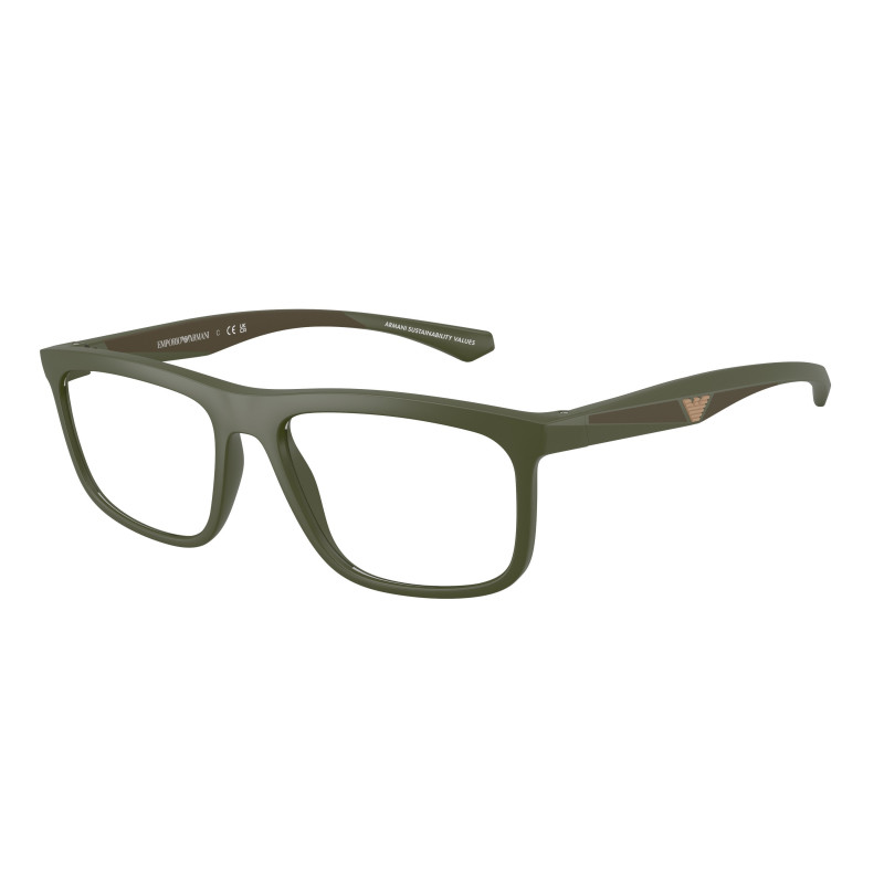 Eyeglasses Emporio Armani EA 3246 6184 Matte Green / Demo Lens 53mm