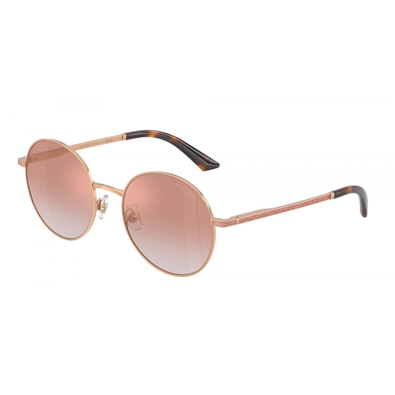 Sunglasses Jimmy Choo JC 4028 J 30086F Rose Gold / Gradient Pink Mirror Polyamide Standard 53mm