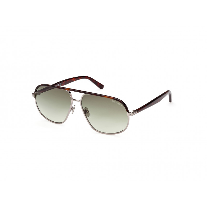Sunglasses Tom Ford FT 1019 14P Shiny Light Ruthenium / Dark Havana 59mm