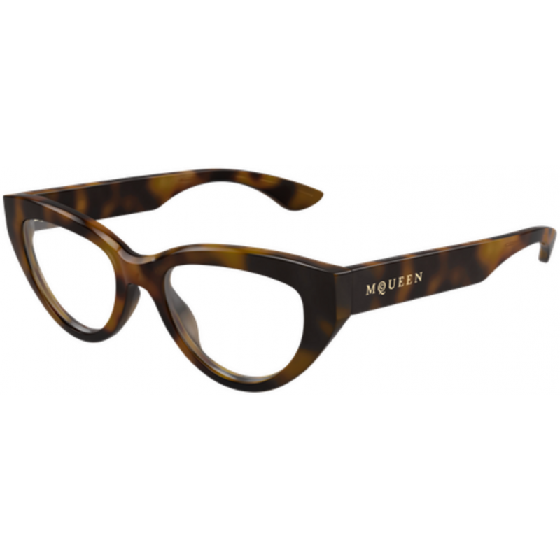 Eyeglasses Alexander McQueen AM 0529 O- 002 Havana / Transparent 52mm