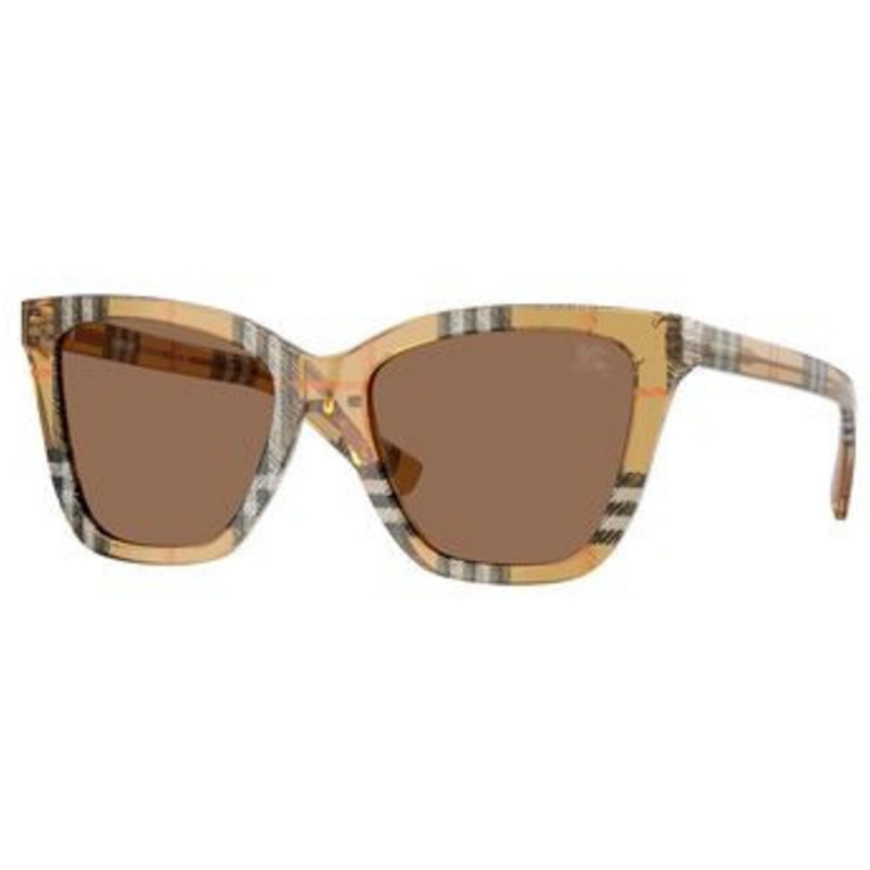 Sunglasses Burberry BE 4470 F 416373 Check Sand / Dark Brown Polyamide Standard 54mm