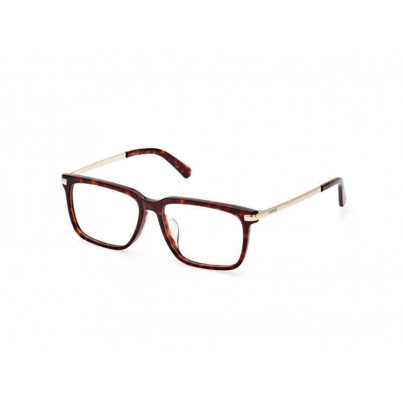 Eyeglasses Guess GU 50077 -D Asian fit 052 Dark Havana / Shiny Pale Gold 55mm