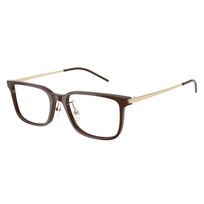 Eyeglasses Emporio Armani EA 3275 D 6336 Shiny Transparent Brown / Demo Lens 56mm