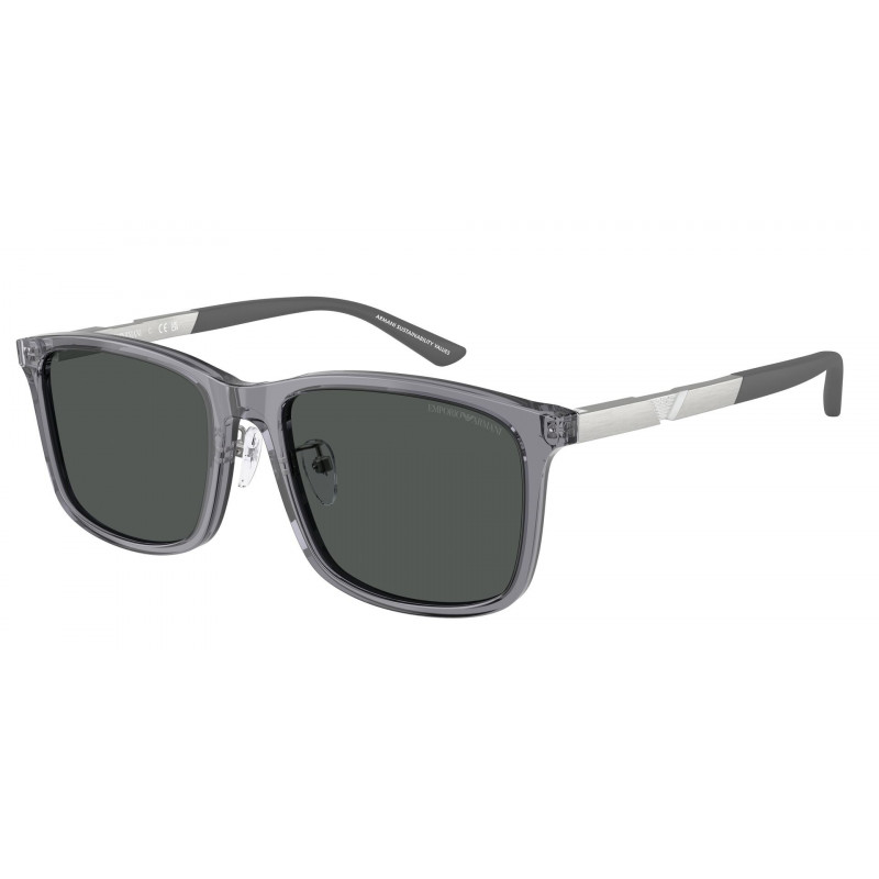 Sunglasses Emporio Armani EA 4241 D 620687 Shiny Transparent Grey / Dark Polyamide Standard 57mm