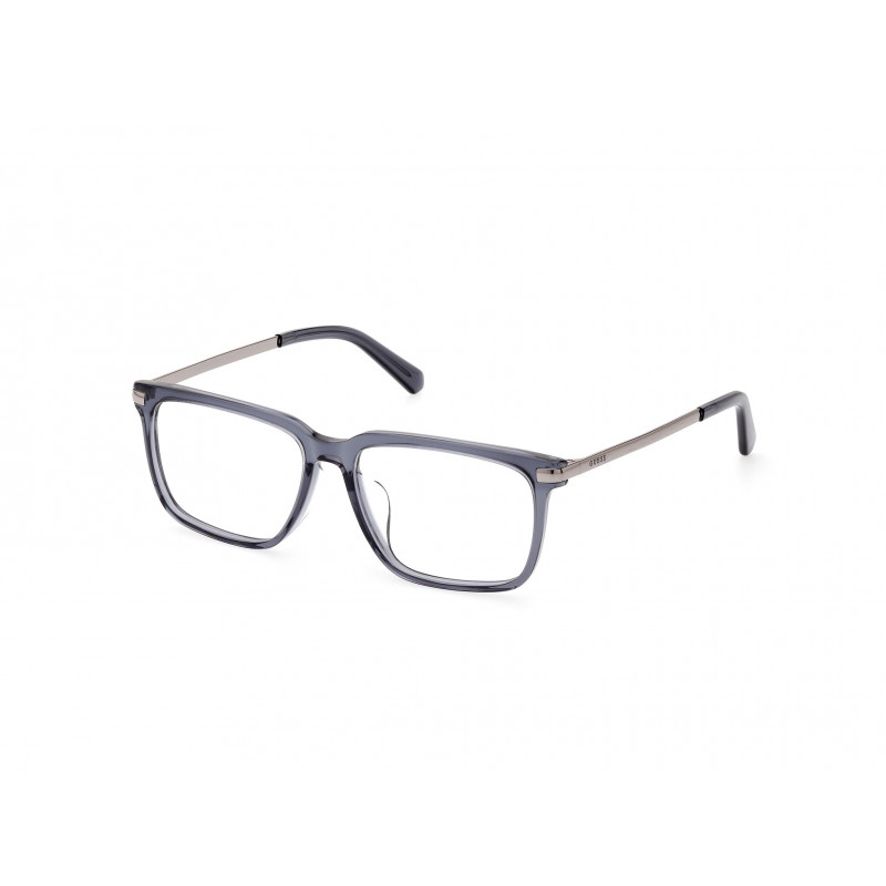 Eyeglasses Guess GU 50077 -D Asian fit 020 Shiny Grey / Light Ruthenium 55mm