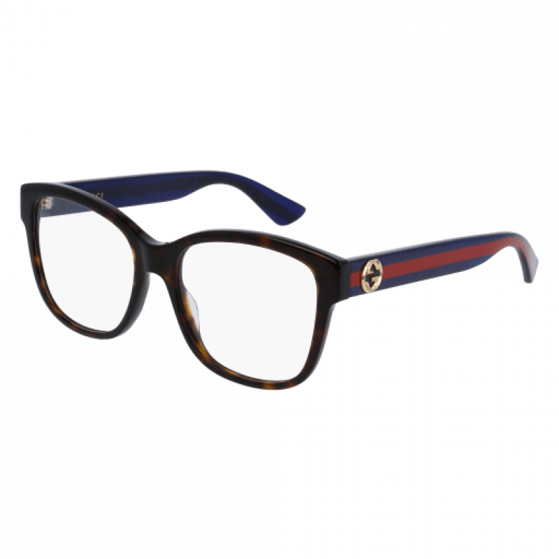 Eyeglasses Gucci GG 0038 ON- 003 Havana / Transparent Blue 54mm