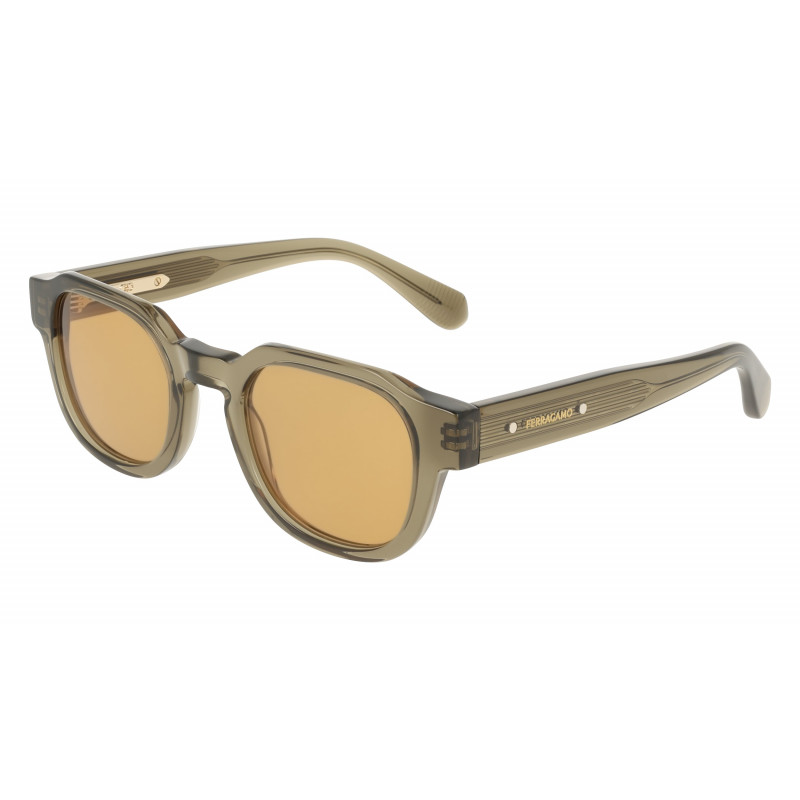 Sunglasses FERRAGAMO SF 2146 S 320 Transparent Khaki 49mm