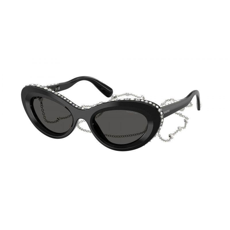 Sunglasses Swarovski SK 6061 U 110687 Black / Dark Grey Polyamide Standard 51mm