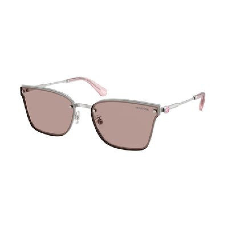 Sunglasses Swarovski SK 7036 D 40237N Silver / Light Purple Brown Polyamide Standard 62mm