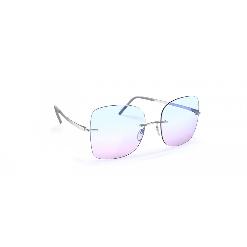 Eyeglasses Silhouette The Dawn Demo Rimless 5573 7105 Luminous Silver - Special Glazing 56mm