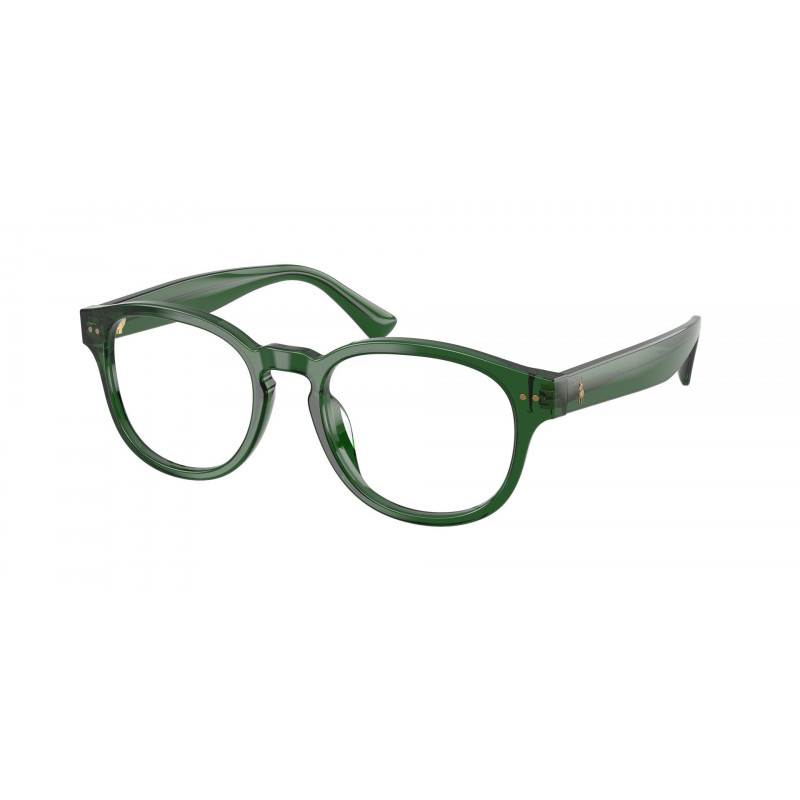 Eyeglasses Polo PH 2318 U 6140 Shiny Transp. Dark Green / Demo Lens 49mm