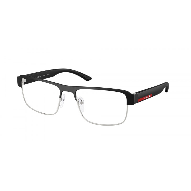 Eyeglasses Prada Linea Rossa PS 51 RV 1BO1O1 Matte Black/Silver / Demo Lens 56mm