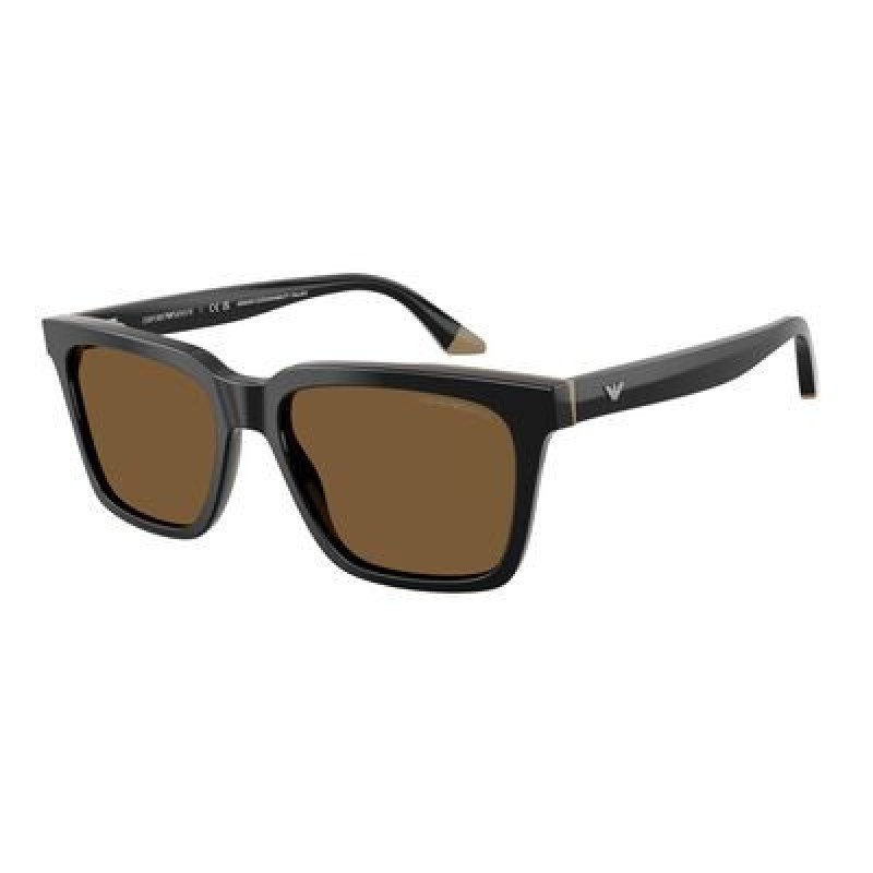 Sunglasses Emporio Armani EA 4260 631373 Shiny Black/Beige / Brown Polyamide Standard 55mm
