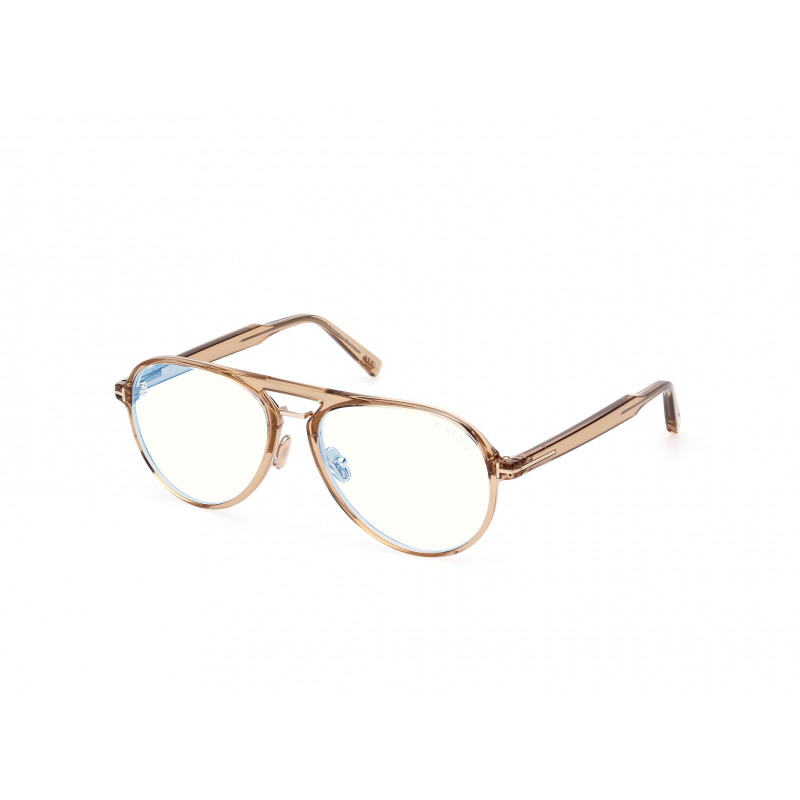 Eyeglasses Tom Ford FT 5981 -B 045 Shiny Light Brown / 57mm