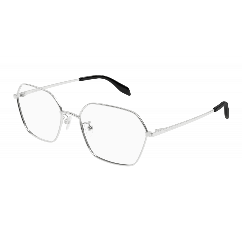Eyeglasses Alexander McQueen AM 0437 O- 003 Silver / Transparent 55mm