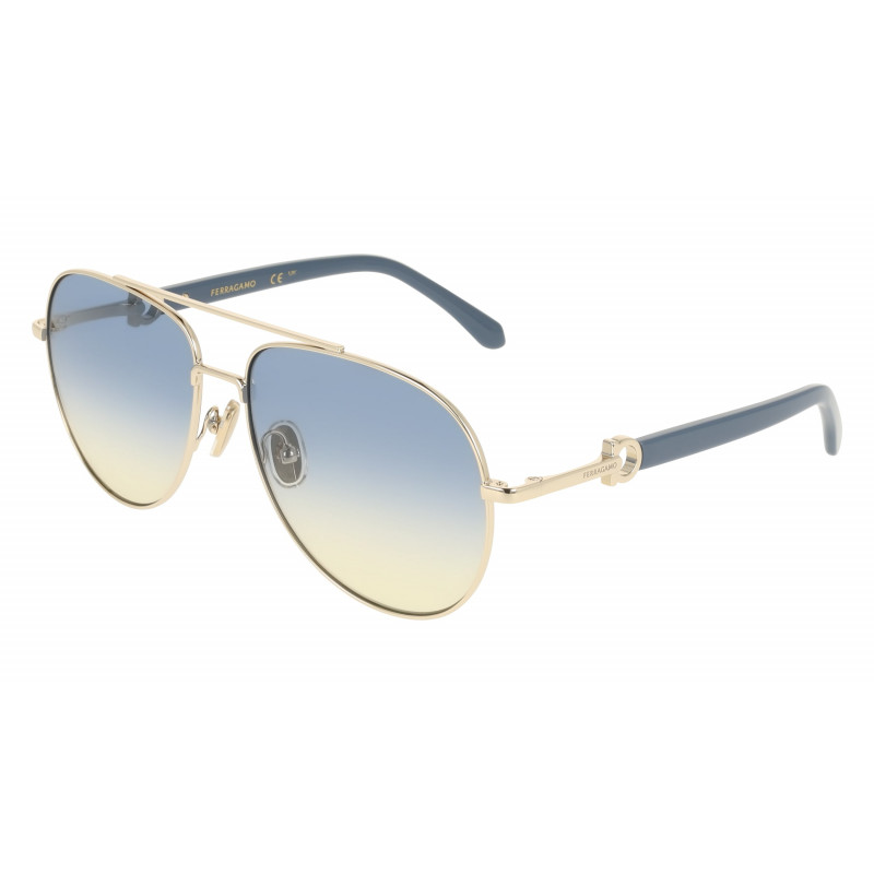 Sunglasses FERRAGAMO SF 344 S 748 Gold/Blue Yellow Gradient 60mm