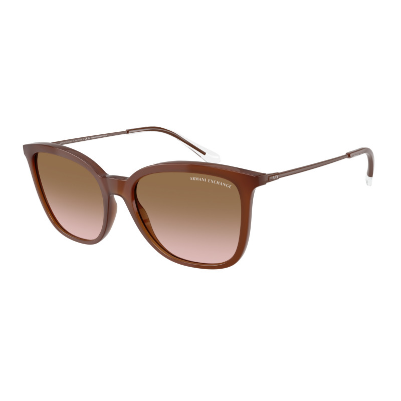 Sunglasses Armani Exchange AX 4151 S 836511 Opal Dark Brown / Pink Gradient Grey Polyamide Standard