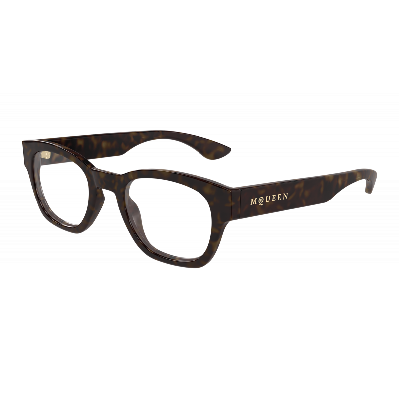 Eyeglasses Alexander McQueen AM 0530 O- 006 Havana / Transparent 52mm