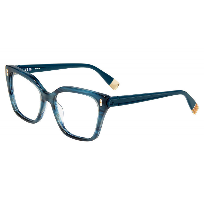 Sunglasses Furla VFUA 95 0gbl Stripped Blue/Grey 54mm