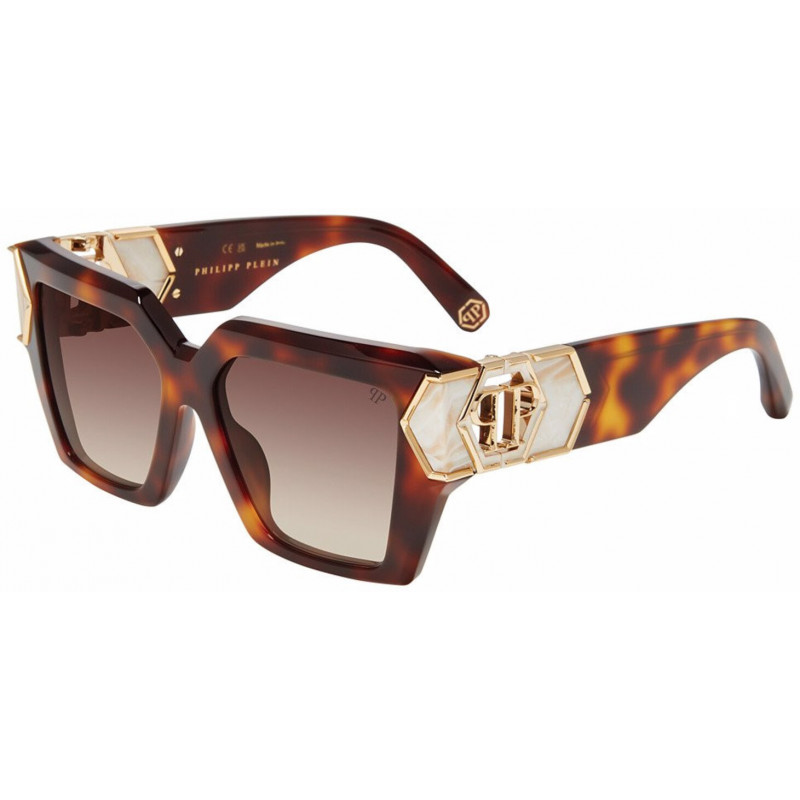 Sunglasses Philipp Plein SPP 135 M 0752 Shiny Dark Havana