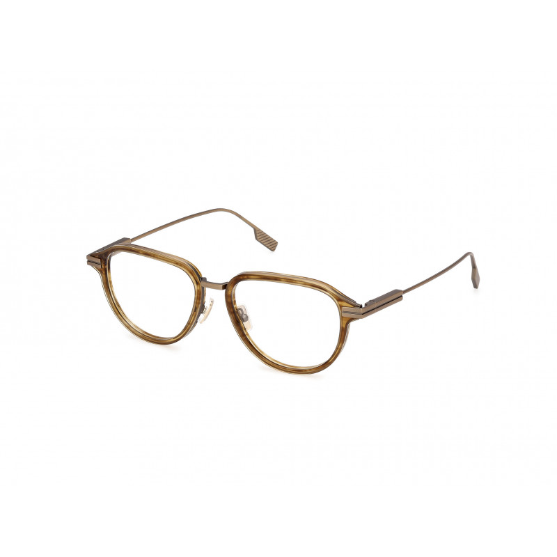 Eyeglasses Zegna EZ 5298 047 Light Brown/Striped / Matte Bronze 53mm