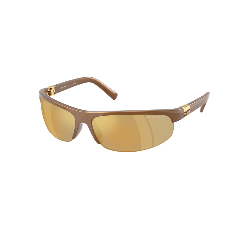 Sunglasses Miu MU A 02 S 16Y8G1 Rust Metal Brown Mirror Gold 70mm