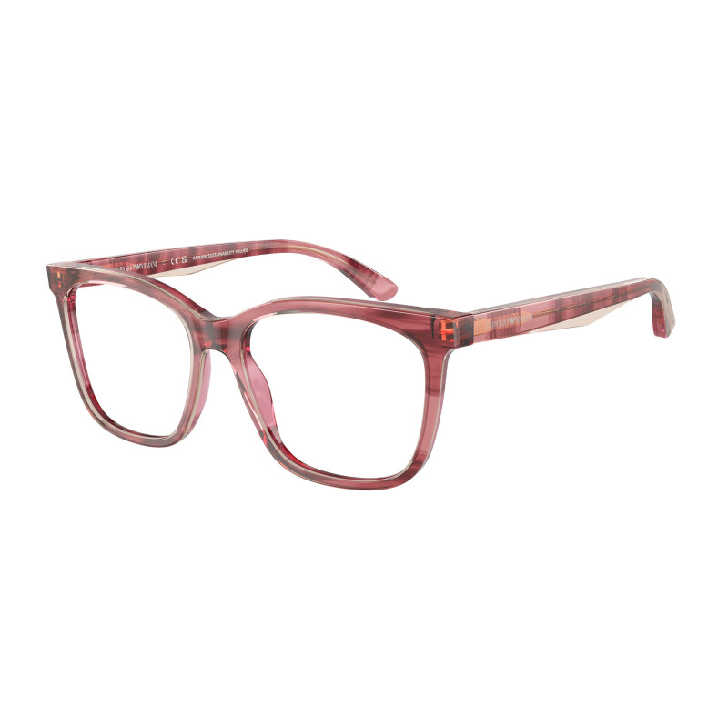 Eyeglasses Emporio Armani EA 3228 6057 Shiny Bordeaux/Top Light Brown 51mm