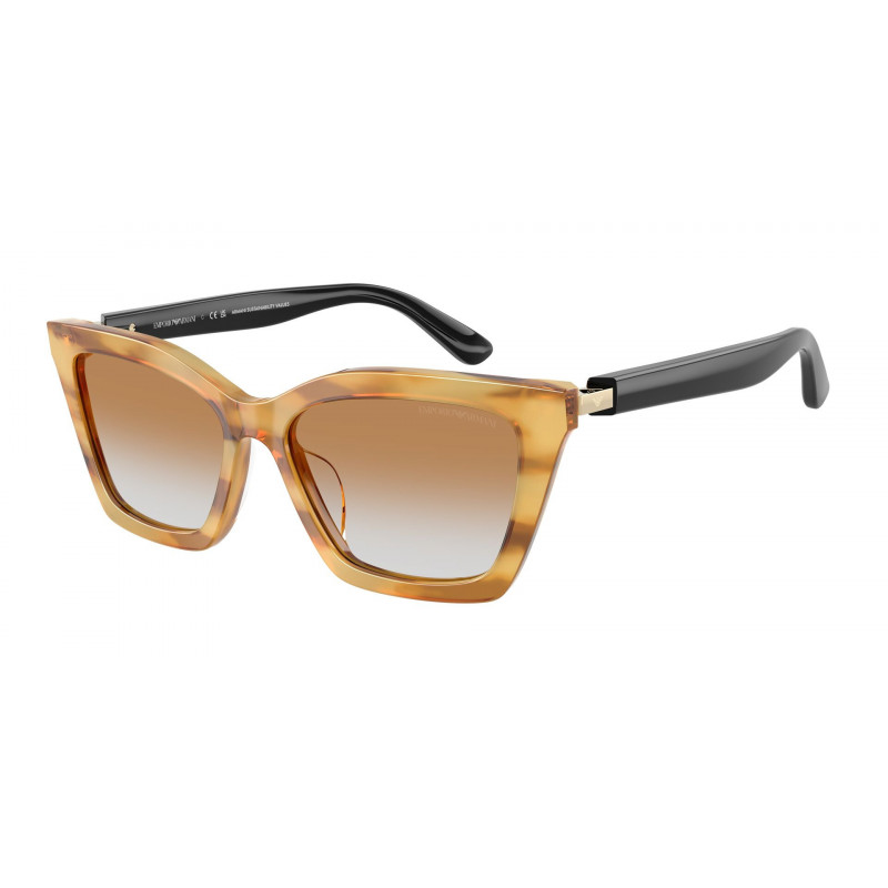 Sunglasses Emporio Armani EA 4250 U 62692Q Shiny Striped Honey / Clear Gradient Ochre Polyamide Standard 54mm