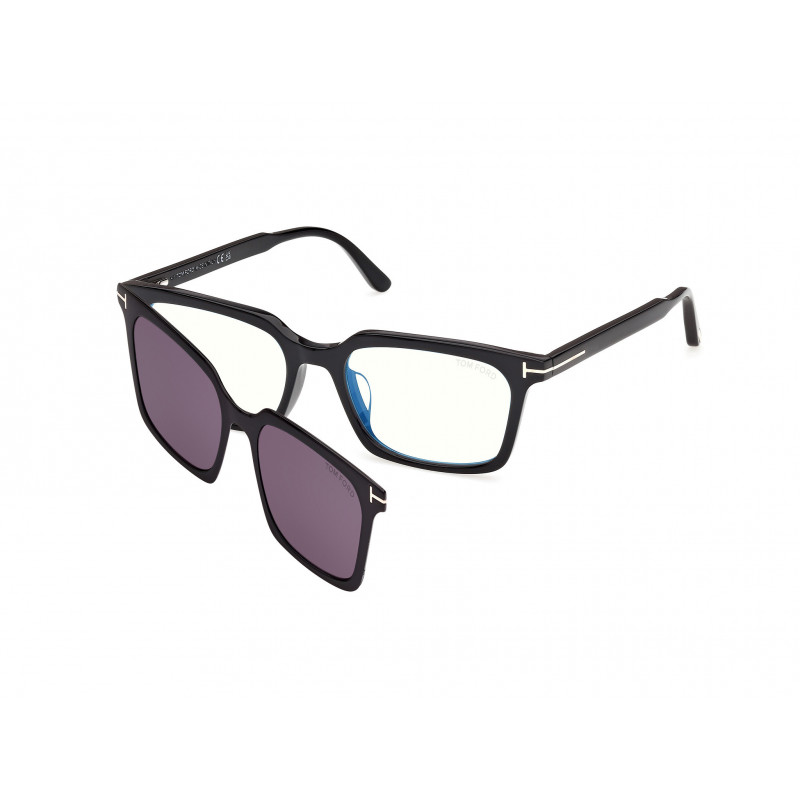 Eyeglasses Tom Ford FT 6153 -D-B Asian fit 001 Shiny Black / 57mm