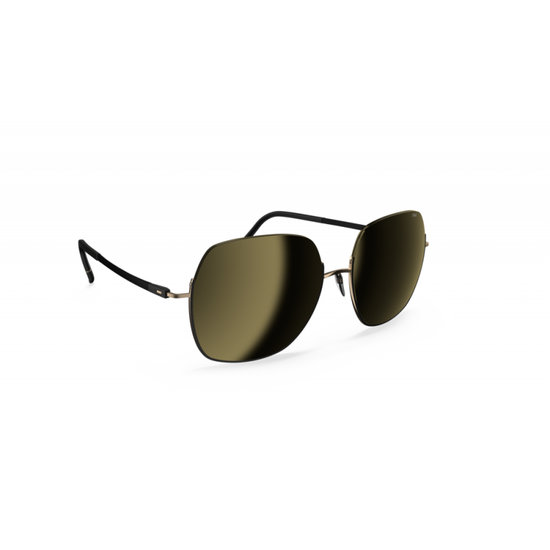Sunglasses Silhouette Oka Rimless 8194 7580 Gold/Black 57mm