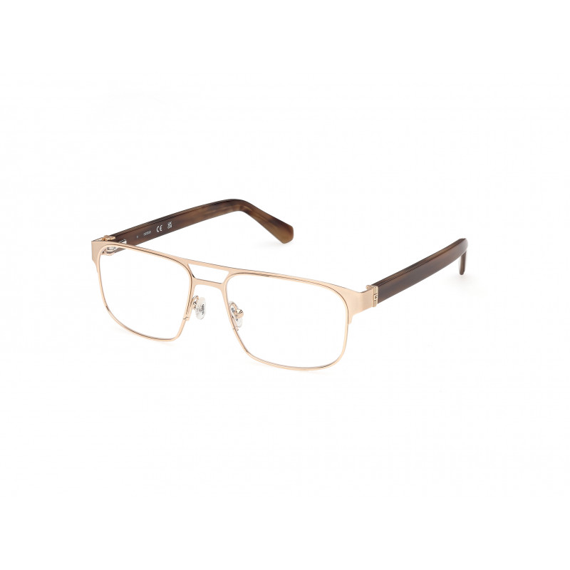 Eyeglasses Guess GU 50367 032 Shiny Pale Gold / Brown Horn 55mm