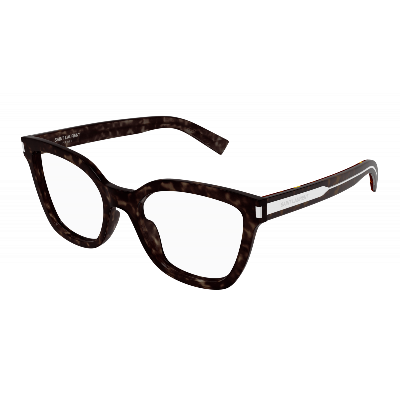 Eyeglasses Saint Laurent SL 748 - 002 Havana / Transparent Crystal 54mm