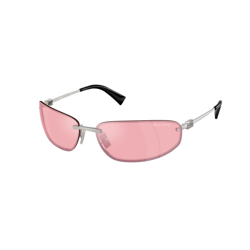 Sunglasses Miu MU A 50 S 1BC70J Silver / Pink Mirror Lilac Polyamide Standard 68mm