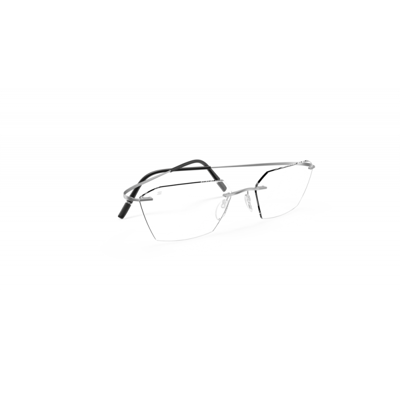 Eyeglasses Silhouette Titan Minimal Art Stellar Demo Rimless 5599 P210 Starlight Rhodium Matte 57mm