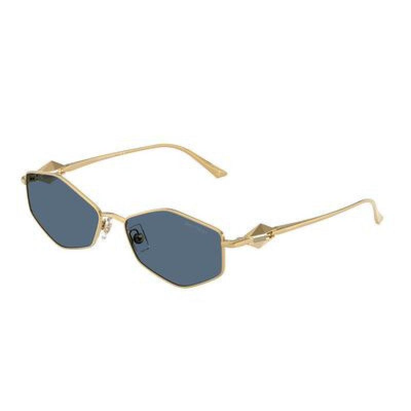 Sunglasses Jimmy Choo JC 4017 302380 Gold / Dark Blue Polyamide Standard 55mm