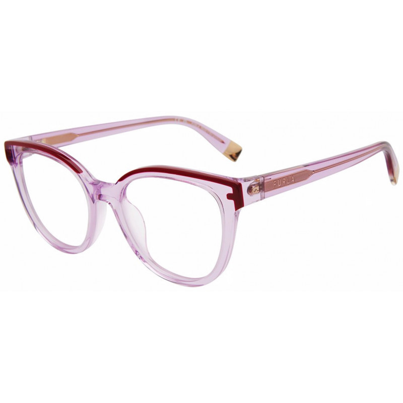 Sunglasses Furla VFU 681 0p52 Shiny Transparent Liliac