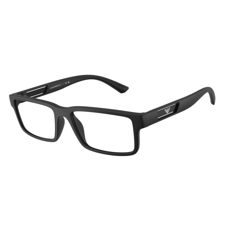 Eyeglasses Emporio Armani EA 3278 5001 Matte Black Demo Lens 53mm