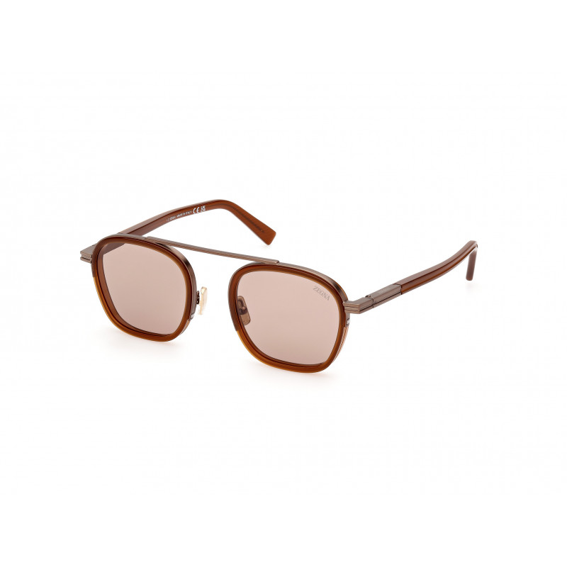 Sunglasses Zegna EZ 0231 48J Shiny Dark Brown / 51mm