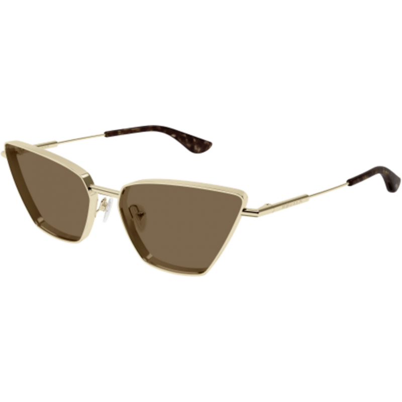 Sunglasses Alexander McQueen AM 0501 S- 002 Gold / Brown 58mm
