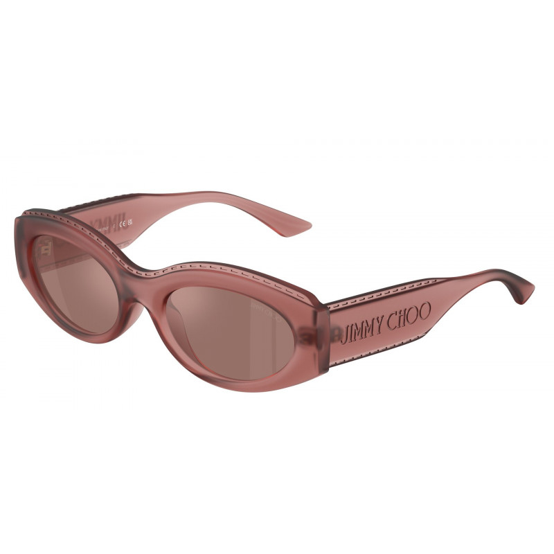 Sunglasses Jimmy Choo JC 6002 U 50946G Matte Transparent Pink / Brown Mirror Internal Silver Polyamide Standard 54mm