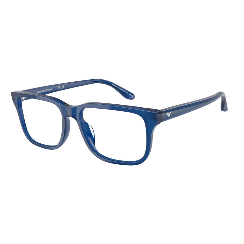 Eyeglasses Emporio Armani EA 3250 U 6201 Shiny Opal Blue / Demo Lens 54mm