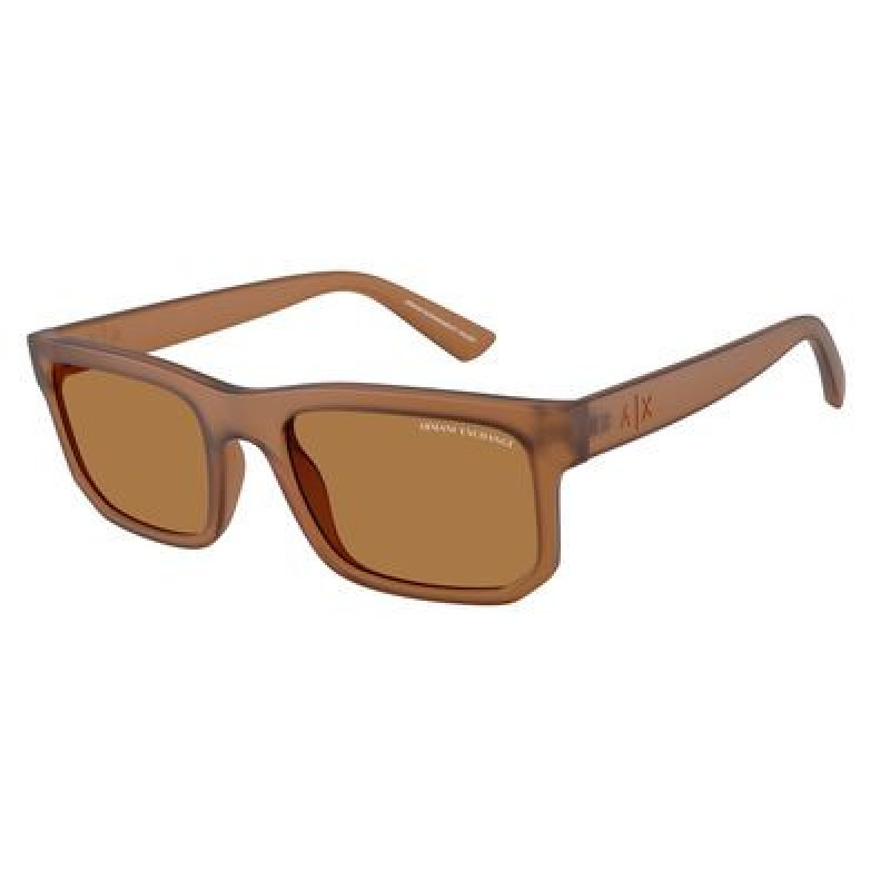 Sunglasses Armani Exchange AX 4165 S 835873 Matte Frosted Brown / Bronze Polyamide Standard 56mm