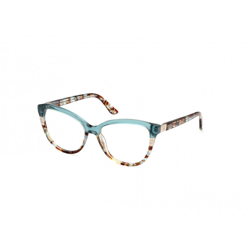 Eyeglasses Guess By Marciano GM 50011 087 Shiny Turquoise / Turquoise/Havana 54mm