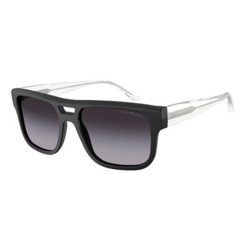 Sunglasses Emporio Armani EA 4197 50018G Matte Black / Grey Gradient Polyamide Standard 57mm