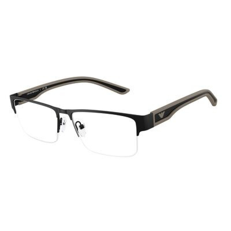 Eyeglasses Emporio Armani EA 1182 3001 Rubberized Matte Black / Demo Lens 55mm