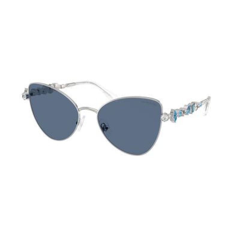 Sunglasses Swarovski SK 7034 401A80 Silver / Dark Blue Polyamide Standard 56mm
