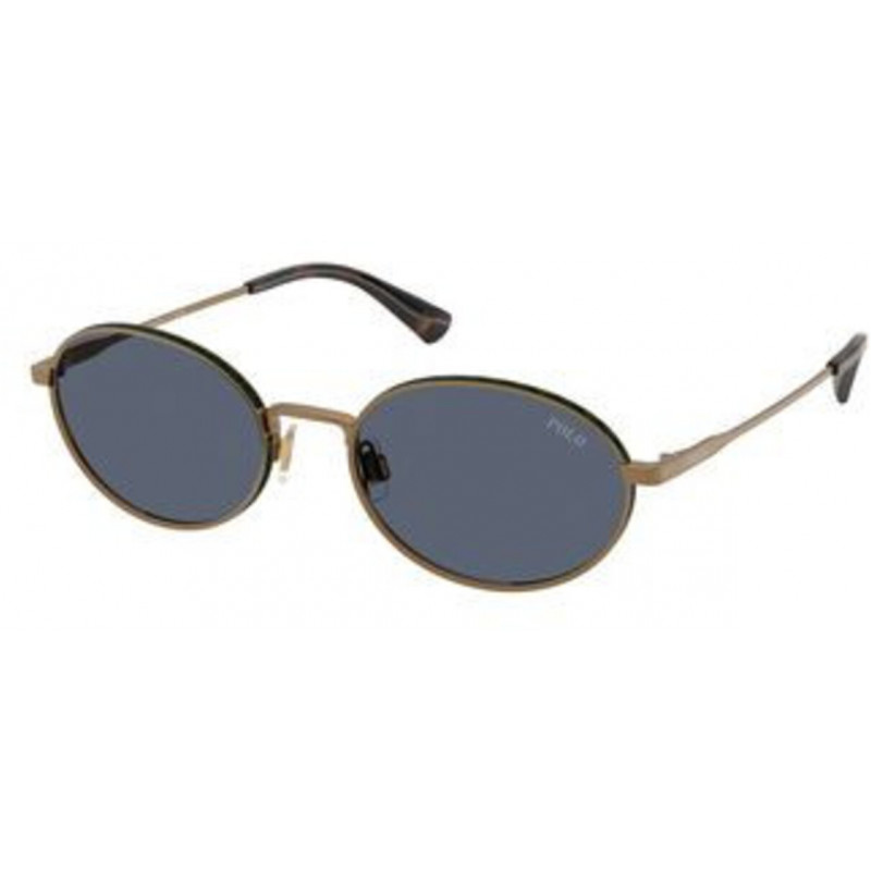 Sunglasses Polo PH 3162 932487 Semishiny Brass / Dark Blue Policarbonate Standard 53mm
