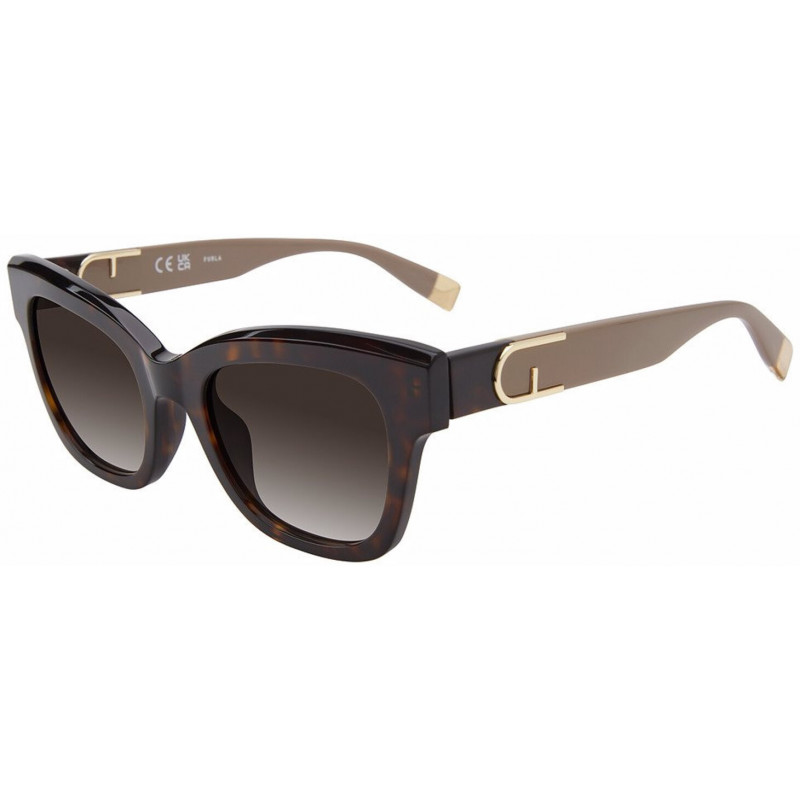 Sunglasses Furla SFU 814 V 0722 Shiny Dark Havana