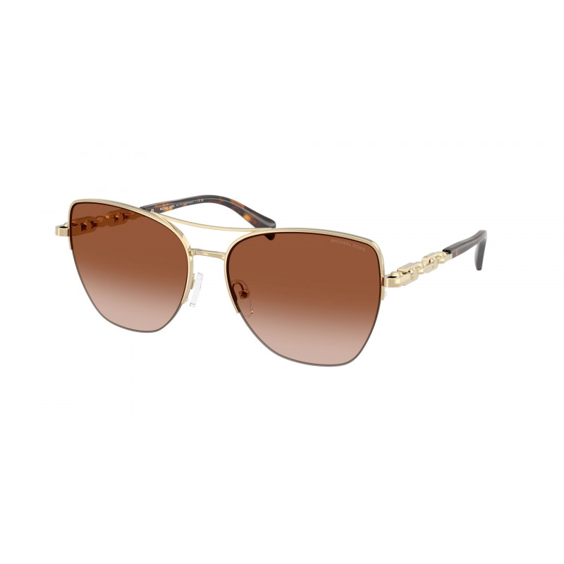 Sunglasses Michael Kors MK 1163 101413 Light Gold Shiny / Dark Brown Gradient Polyamide Standard